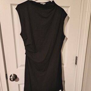 HM H&M RUCHED BLACK DRESS